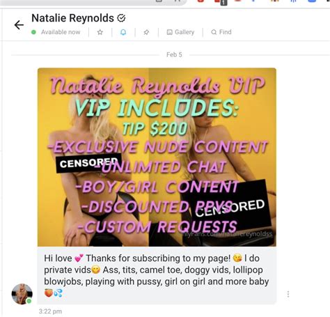 natalie reynolds nue|Natalie Reynolds Nude Onlyfans Blonde Tiktok BJ Leaked Video